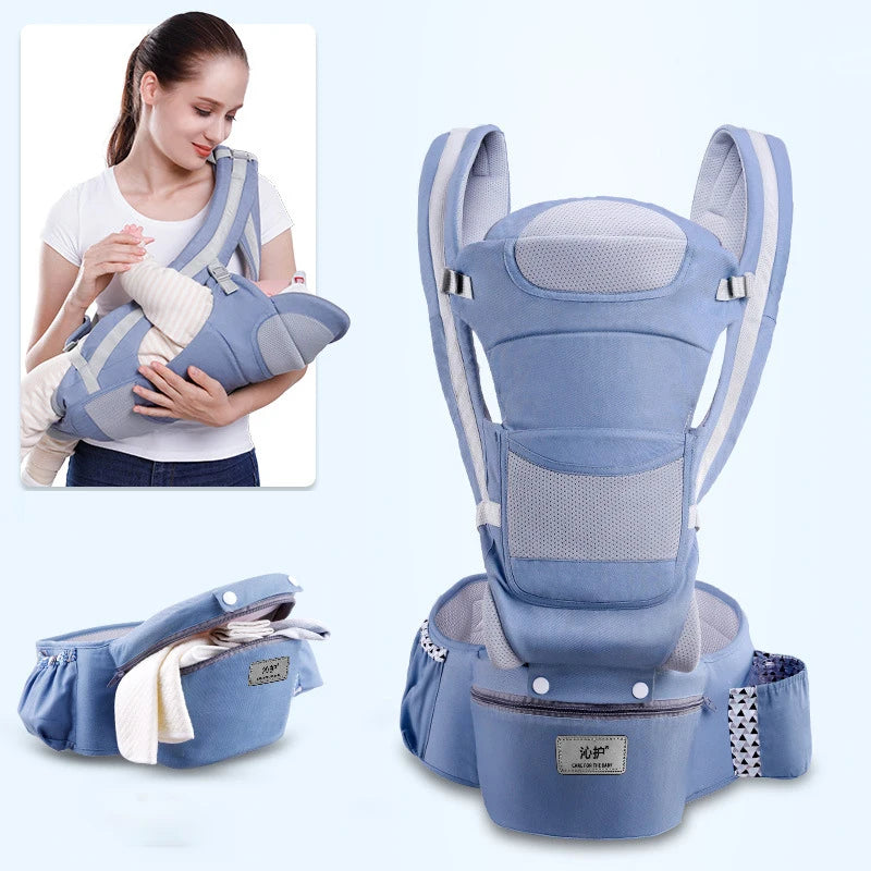 Ergonomic Baby Carrier Backpack – Newborn to Toddler Hipseat, Front-Facing, and Kangaroo Wrap Sling