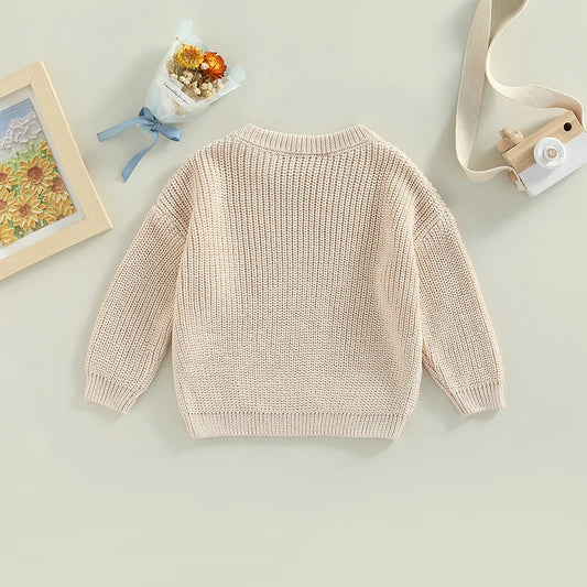 Cotton Knit Baby Sweater – Cozy Pullover for Boys & Girls
