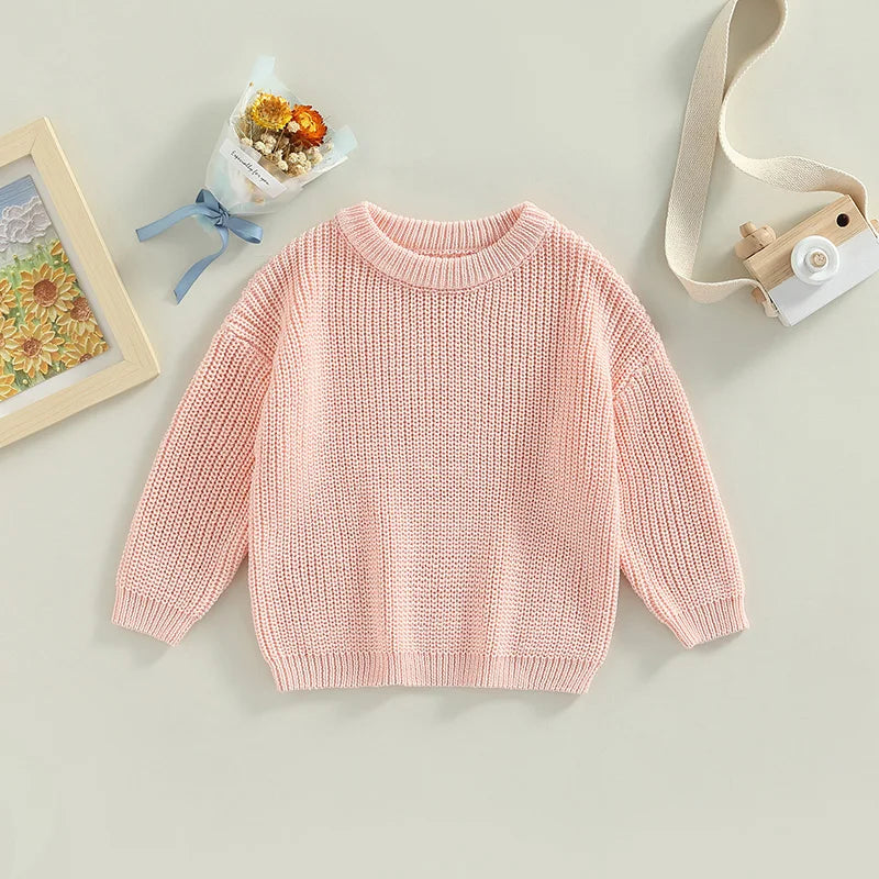 Cotton Knit Baby Sweater – Cozy Pullover for Boys & Girls