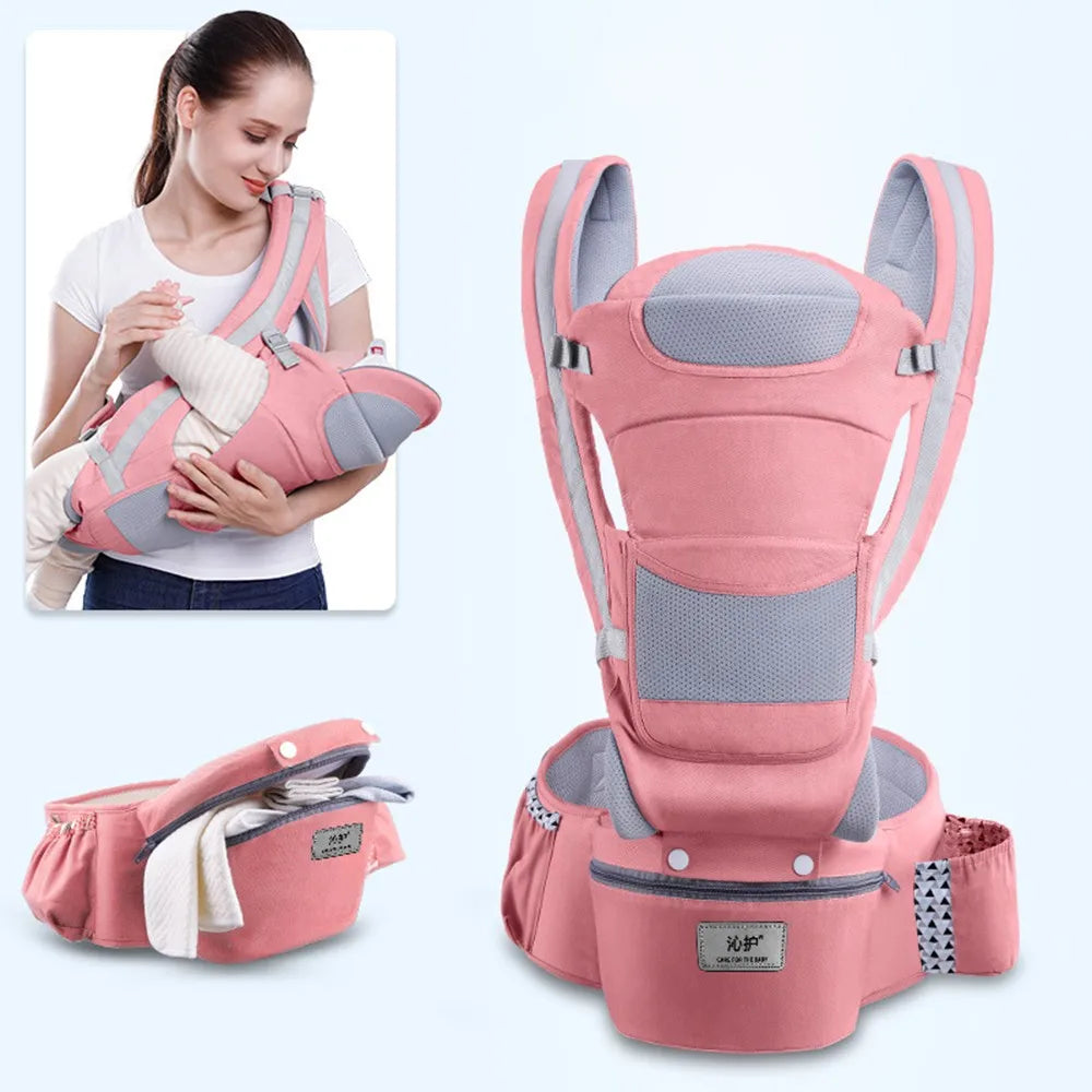 Ergonomic Baby Carrier Backpack – Newborn to Toddler Hipseat, Front-Facing, and Kangaroo Wrap Sling