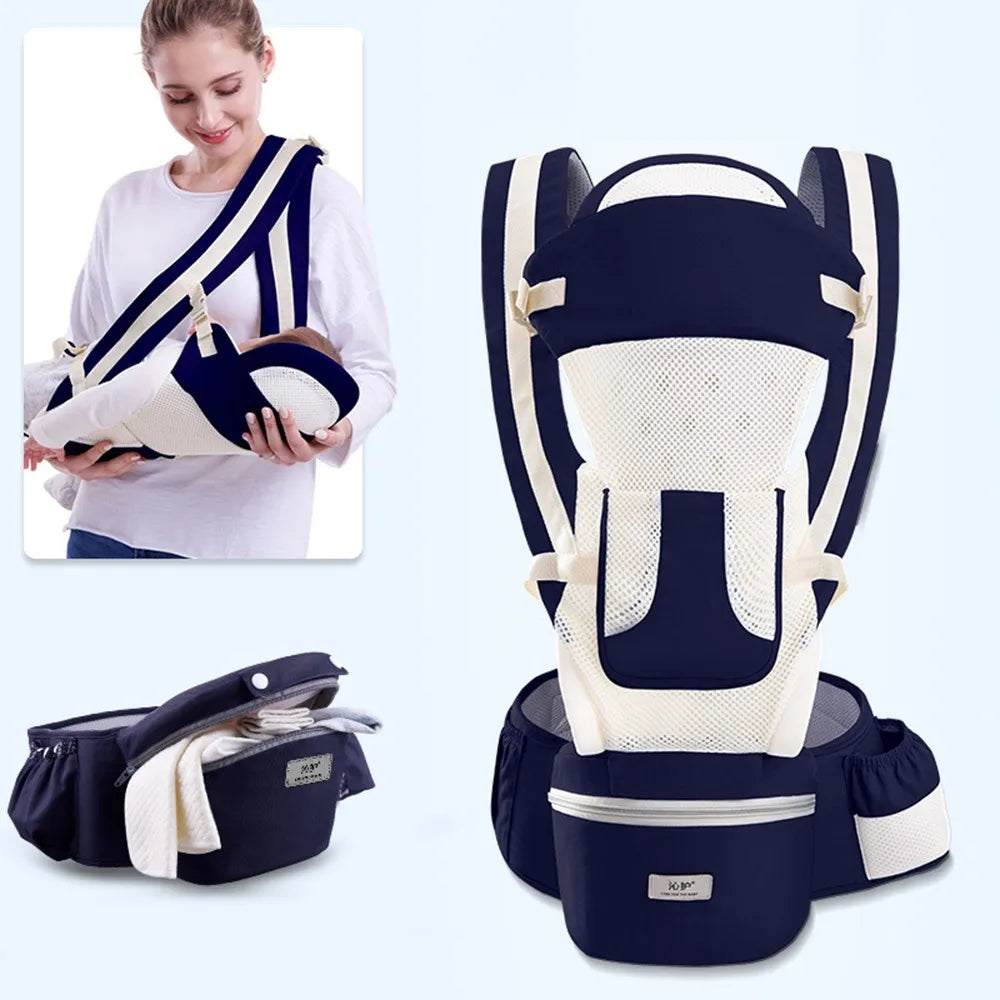 Ergonomic Baby Carrier Backpack – Newborn to Toddler Hipseat, Front-Facing, and Kangaroo Wrap Sling