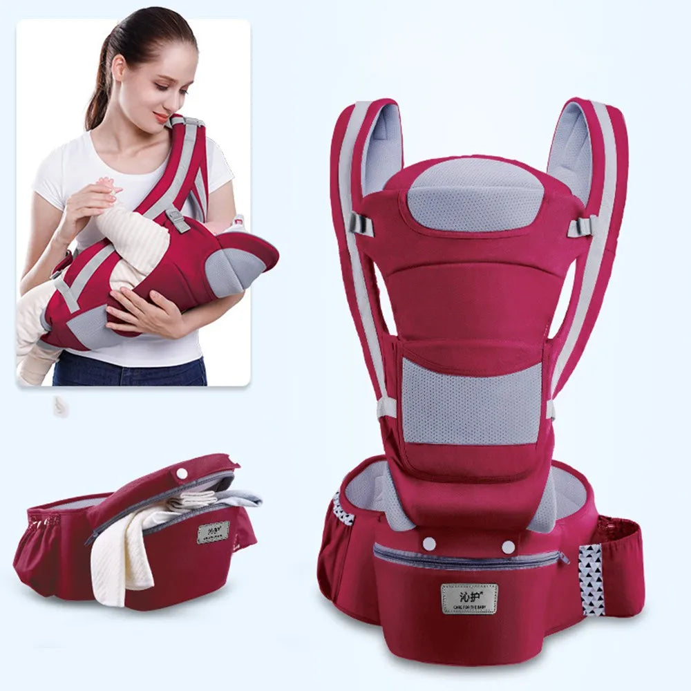 Ergonomic Baby Carrier Backpack – Newborn to Toddler Hipseat, Front-Facing, and Kangaroo Wrap Sling
