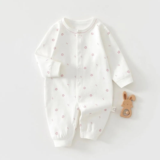 100% Cotton Long - Sleeve Baby Romper – Cozy & Stretchy - Clothing