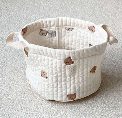 Bear Embroidery Nursery Storage Set