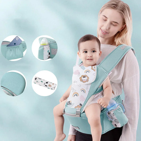 Ergonomic Baby Carrier Backpack – Newborn to Toddler Hipseat, Front-Facing, and Kangaroo Wrap Sling