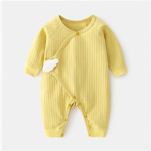 Cotton Print Newborn Romper – Soft, Long - Sleeve & Breathable - Clothing
