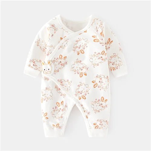 Cotton Print Newborn Romper – Soft, Long - Sleeve & Breathable - Clothing