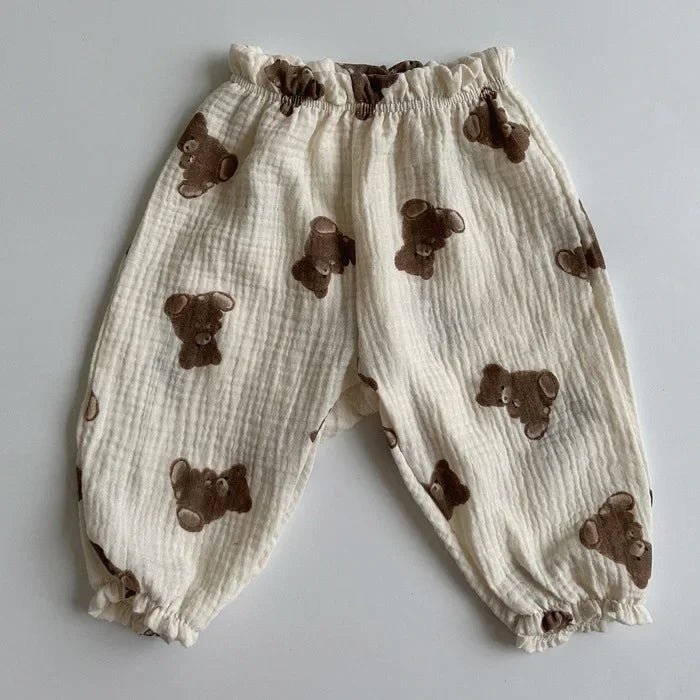 Organic Cotton Baby Pants – Soft Muslin Toddler Trousers - Clothing