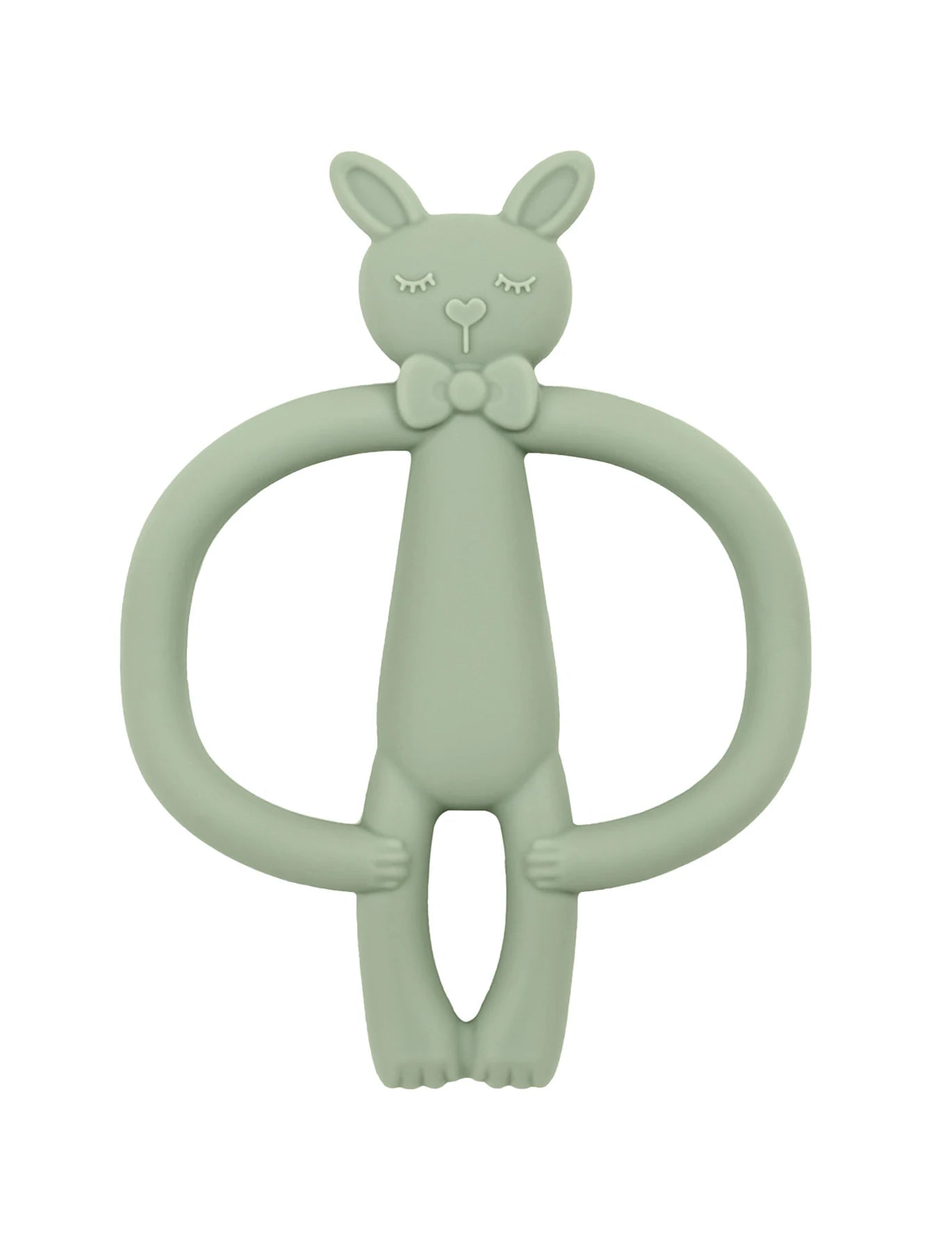 Rabbit Silicone Baby Teether – BPA - Free, Durable & Anti - Eating Hand Feature - Toys