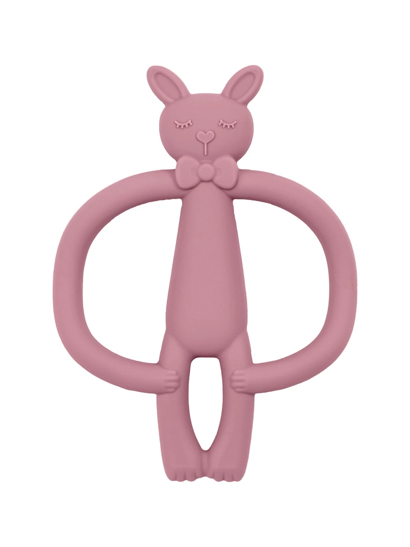 Rabbit Silicone Baby Teether – BPA - Free, Durable & Anti - Eating Hand Feature - Toys